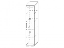 Шкаф-витрина  низкий 350 со стеклом Палермо