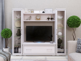 Шкаф-витрина  низкий 350 со стеклом Палермо