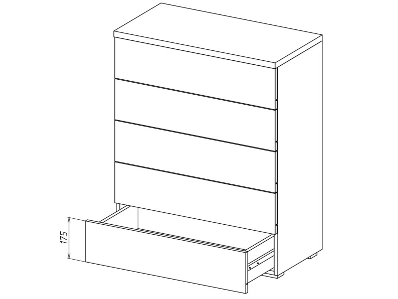 Комод Милана 5 ящиков 2008М1 Комод Милана 5 ящиков 2008М1