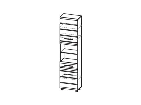 Моника ШК-105 Шкаф двухдверный со штангой