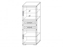 Шкаф-витрина   низкий со стеклом Палермо