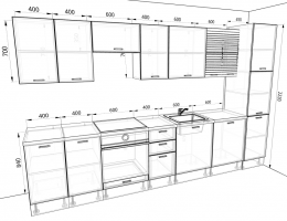 Кухня Европа 3,5 метра