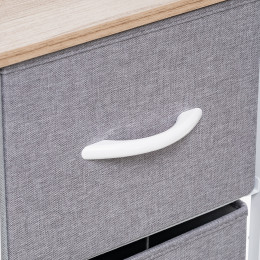 Комод Leset Ноа 4 ящ., Каркас Белый, Светло-серый