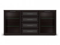 Комод  Комодино 2 стеклодвери Палермо