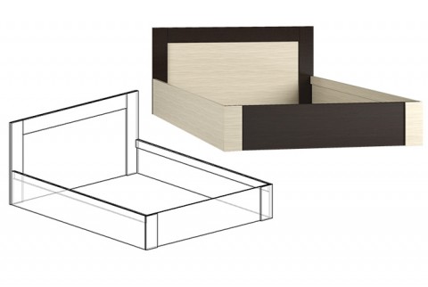 Кровать Берта 1 длина 2.1 м ширина 1.7 м