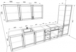 Кухня Базис Nicole-Wood 3,8 метра