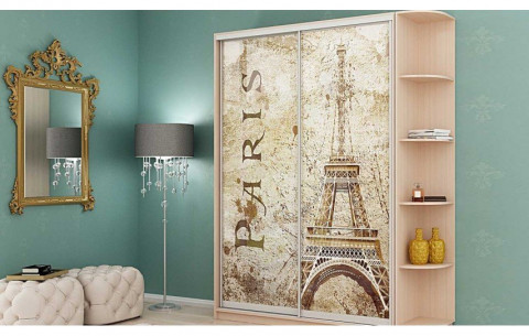 Шкаф-купе Оптима №1 1,4-2 фотопечать