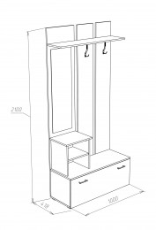 Прихожая в коридор НК-Мебель Сальмиро 