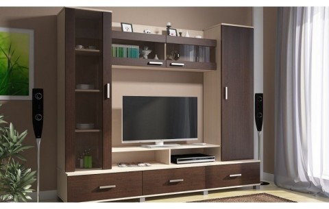 Гостиная Соло-8, Венге / Дуб молочный