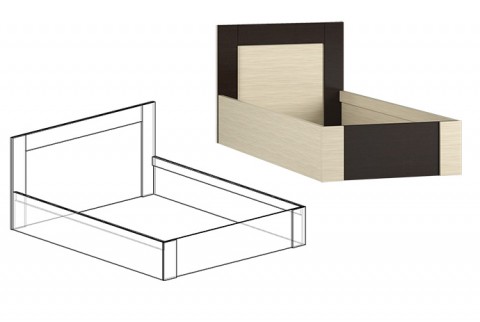 Кровать Берта 1 длина 2.1 м ширина 1 м