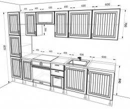 Кухня Принцесса 3,1 метра