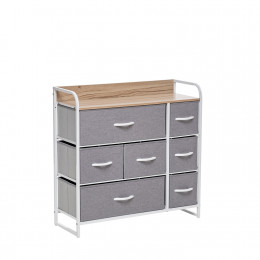 Комод Leset Ноа 7 ящ., Каркас Белый, Светло-серый