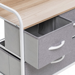 Комод Leset Ноа широкий, Каркас Белый, Светло-серый