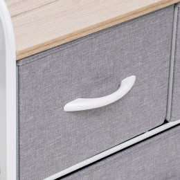 Комод Leset Ноа широкий, Каркас Белый, Светло-серый