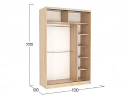 Шкаф-купе с зеркалом МебельСон Колорадо 1