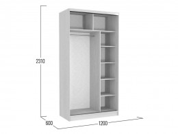 Шкаф-купе с зеркалом МебельСон Колорадо 1