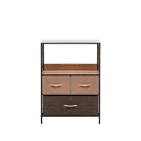 Комод Leset Локи 3 ящ., Каркас Коричневый, Бежевый/Светло-коричневый/Темно-коричневый