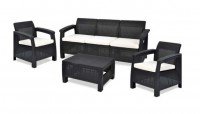Комплект плетеной мебели Keter CORFU TRIPLE SET 17197786 + 17197959
