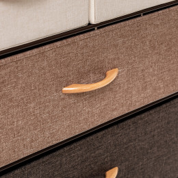 Комод Leset Локи 4 ящ., Каркас Коричневый, Бежевый/Светло-коричневый/Темно-коричневый