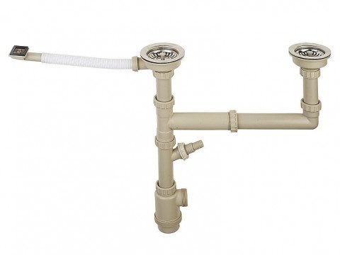 Выпуск большой двойной с переливом в комплекте с сифоном S810