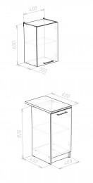 Кухонный гарнитур НК-Мебель Шаста 40 см