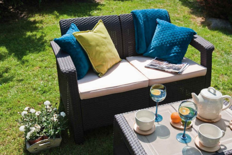 Плетеный диван из искусственного ротанга Keter CORFU LOVE SEAT 17197359 Плетеный диван из искусственного ротанга Keter CORFU LOVE SEAT 17197359