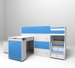  Белое дерево/голубой