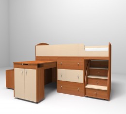 Вишня/бежевый