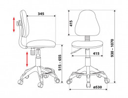 Детское компьютерное кресло Бюрократ KD-4-F