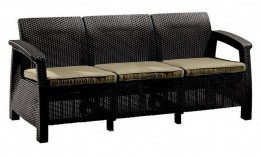 Плетеный диван на дачу Keter CORFU LOVE SEAT MAX 17197959