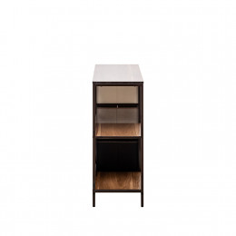 Комод Leset Локи 3 ящ. с полкой, Каркас Коричневый, Бежевый/Светло-коричневый/Темно-коричневый