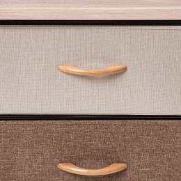 Комод Leset Локи 3 ящ. с полкой, Каркас Коричневый, Бежевый/Светло-коричневый/Темно-коричневый