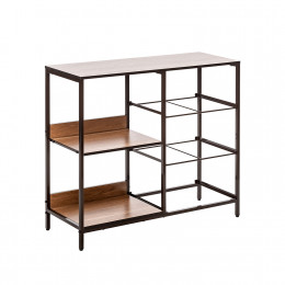 Комод Leset Локи 3 ящ. с полкой, Каркас Коричневый, Бежевый/Светло-коричневый/Темно-коричневый