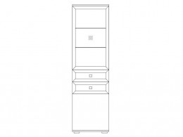 Шкаф-витрина   600 со стеклом №5 Парма НЕО