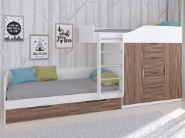 Кровать двухъярусная Астра 6 Белый/Белый