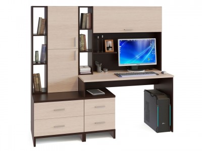 Компьютерный стол со стеллажом Сокол КСТ-114+КН-03+СТ-10