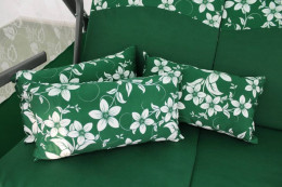 Качели садовые Элегант Премиум со столиком ЗЕЛЕНЫЙ (Код: 2016-КД-45/