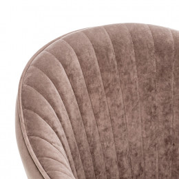 Стул с подлокотниками Leset Вайд, каркас Белый, велюр Латте