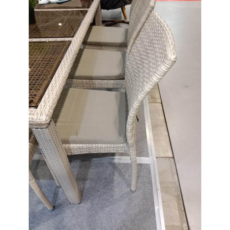 Комплект плетеной мебели T365/Y380C-W85 Latte (6+1) + подушки Комплект плетеной мебели T365/Y380C-W85 Latte (6+1) + подушки