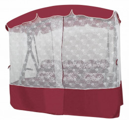 Качели садовые Элегант Премиум со столиком БОРДО (Код: 2016-КД-45/П)