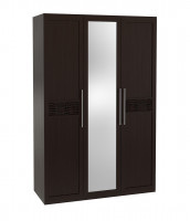 Распашной шкаф с зеркалом  Шкаф 3-х дверный с зеркалом Парма