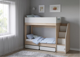 Двухъярусная кровать Легенда D602.3 с ящиками