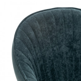 Стул с подлокотниками Leset Вайд, каркас Белый, велюр Темно-зеленый