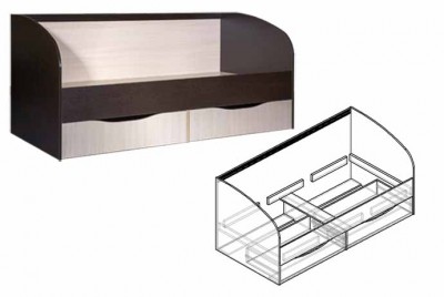 Кровать с ящиками Спайдер 94 см