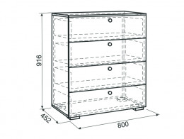 Комод детский МебельСон Гламур