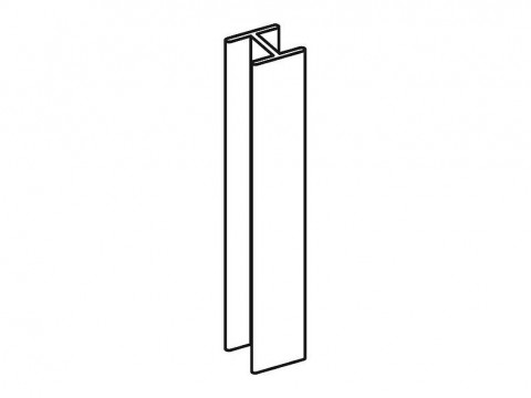 Планка соединительная для цоколя. 180 град.  Н-100мм.