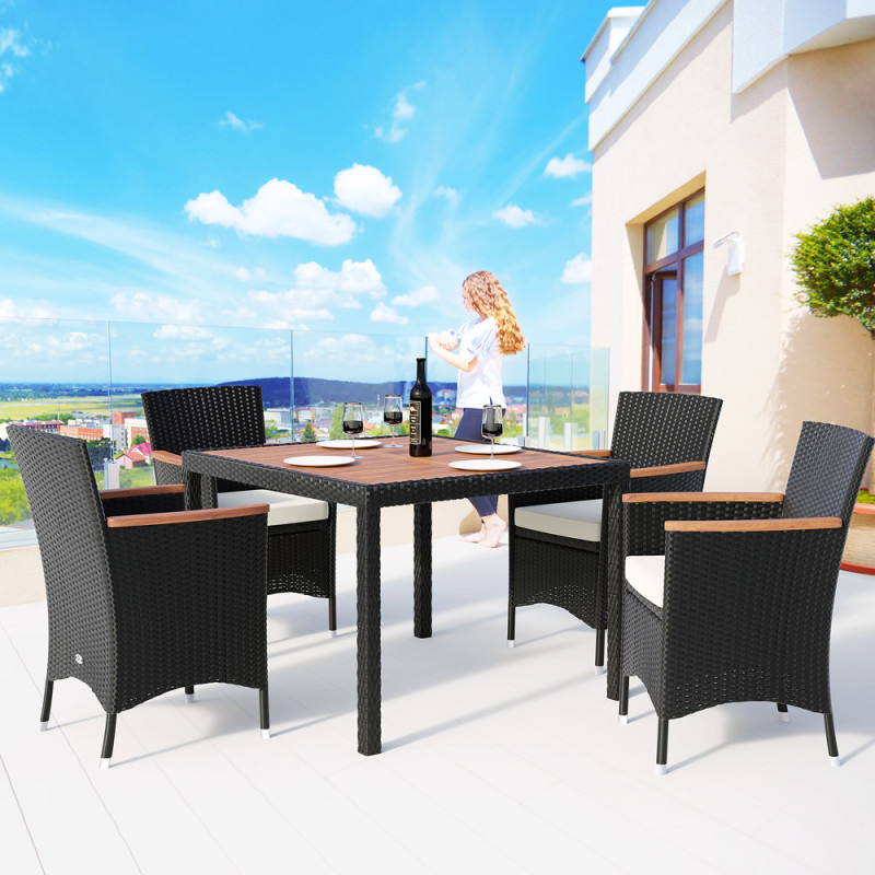 Комплект плетеной мебели AFM-440 90x90 4Pcs Black (4+1) Комплект плетеной мебели AFM-440 90x90 4Pcs Black (4+1)