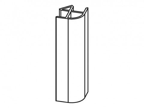 Уголок соединительный для цоколя.  90 град.  Н-150мм.