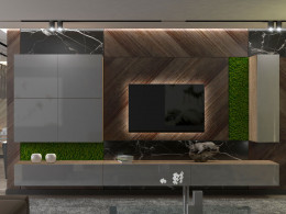 Навесной шкаф БОНмебель  Сан Марино вертикальный