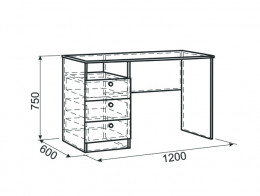 Письменный стол МебельСон Гламур